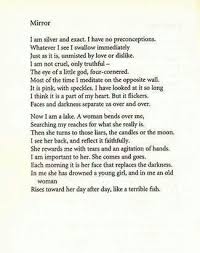 Sylvia Plath Mirror Sylvia Plath Sylvia Plath Poems Poetry Words