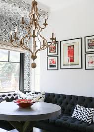 Kitchen & dining room sets : Black Tufted Dining Bench Contemporary Dining Room Lonny Magazine