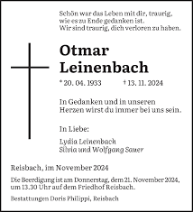 Traueranzeigen von Otmar Leinenbach