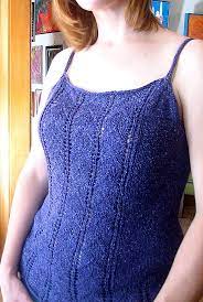 Teri's 100% cotton cozy camisole is made of knit cotton. Free Knitting Pattern For Lace Camisole Knit Skirt Pattern Knit Outfit Knit Tank Top Pattern