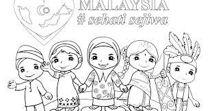 Semua kaum bersatu di bawah satu perlembagaan. Lukisan Gambar Merdeka Malaysia Cikimm Com