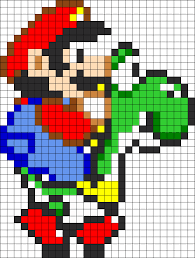 Mario And Yoshi Kandi Pattern Perler Bead Mario Perler Bead Art Perler Patterns