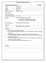 Tahun 5 unit 5 : Rph Sains 5 7 1 1 Sumber Tenaga Elektrik
