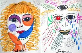 Art Therapy Sharing Directives Outside Inside Masks Art Therapy Projects Art Therapy Activities Art Therapy Directives