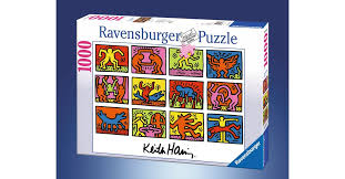Completed puzzle size 48 x 68 cm. Ravensburger 15615 Keith Haring Retrospective 1000 Pieces Puzzle