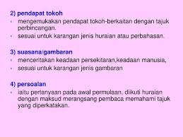 Pendapat atau pertanyaan yang berkaitan dengan wacana. Penulisan Karangan Ppt Download