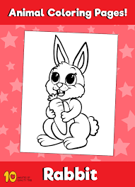 Children who love rabbits can color them in detail with their favorite markers as well as pens. Rabbit Coloring Page Coloring Pages 10 Minutes Of Quality Time