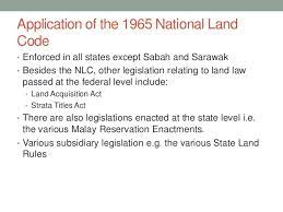 Insertion of new definitions in section 5; Land Law 1 The National Land Code 1965