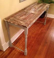 Repurposed Door Sofa Table For Basement Bar Height Table Behind Sofa Doors Repurposed Decor Old Door Tables