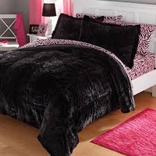 Black And Silver Comforter Set Walmart Your Zone Yz Long Fur Mini Comf Set Black Twin Walmart Com Bed Comforters Bed Linens Luxury Comforter Sets