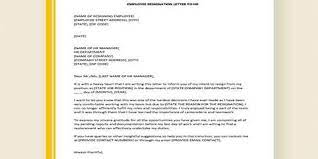 Sample Employee Resignation Letter Format - Assignment Point