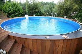 Beauty On A Budget Above Ground Pool Ideas Small Above Ground Pool Pool Landscape Design Wood Pool Deck