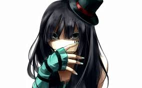 Black Haired Female Anime Character Anime Anime Girls Akiyama Mio K On Long Hair Dark Hair Painted Nails Hat Don Anime Black Hair Gothic Anime Female Anime
