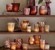 Dii mercury glass votive candle holders, 2.75 x 2. Antiqued Mercury Votive Holder Set Of 6 Pink Candle Holder Pottery Barn