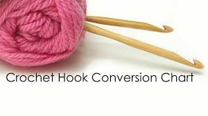 Crochet Hook Conversion Chart Metric Us Letter And Number