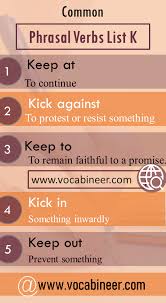 Phrasal Verbs K Vocabulary For Pte Verbs List Verb Ielts