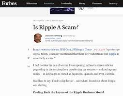 At the end you get asked for your secret key which you should never give away under any circumstances and is a dead giveaway of a scam. Is Ripple A Scam Forbes Article Steemit