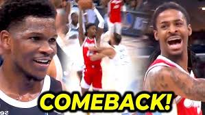 CRAZY COMEBACK! Angas na angas pa si Edwards, iyak kay Morant!