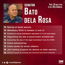 Ipinanganak siya noong agosto 24, 1963. Cnn Philippines On Twitter Look First 10 Bills Filed By Senator Bato Dela Rosa In The 18th Congress Https T Co Ejzobo7xdc