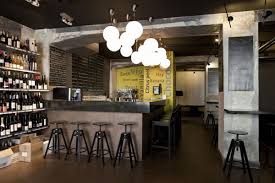 Love The Words On The Yellow Wall Dropshop Wine Bar By Suto Via Behance Home Wine Bar Wine Bar Restaurant Interior