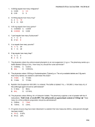 1 liter bag 2 optional 250ml bag 1 50 ml bag 2. Pharmaceutical Calculations Answer Key Blue Pacop Mass Concentration Chemistry Vitamin C