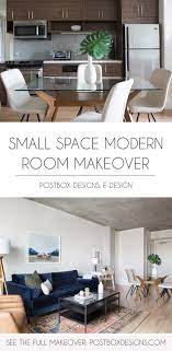 Big Reveal Small Living Room Dining Room Makeover 7 Designer Secrets For Making Small Spaces Look Bigger Postbox Designs Dining Room Design Quality Living Room Furniture Living Dining Room
