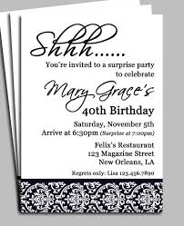 Black Damask Surprise Party Invitation Printable Or Printed With Free Shipping Bridal Shower Birthday Anniversary Party Any Occasion Invitations Anniversaire 70 Ans Invitation Anniversaire Et Invitation Anniversaire 50 Ans