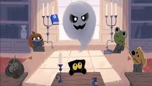 The latest google doodle is a halloween special featuring a magic catcredit: Pin En News Da Libri E Parole