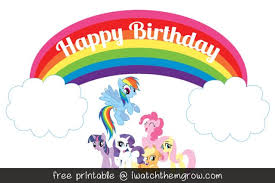 Free printae happy birthday cake topper. Free Mlp Rainbow Dash Birthday Party Printables