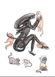 Alien With Cats Xeno In 2019 Horror Icons Xenomorph Alien Vs Predator