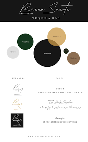 Black And Gold Website Color Scheme Buena Suerte Brand Web Design Dragonfly Ave In 2020 Website Color Palette Black Color Palette Website Color Schemes