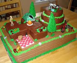 Camping Birthday Cake 1st Birthday Cakes Camping Birthday Cake Birthday Cake Decorating