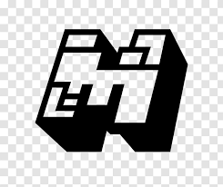 Minecraft logo black and white. Minecraft Logo Video Game Black And White Area Transparent Png