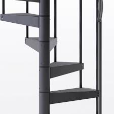 Mylen stairs is an industry leading spiral and floating staircase manufacturer. Mylen Stairs Condor Black Interior 42in Diameter Fits Height 110 5in 123 5in 2 36in Tall Platform Rails Spiral Staircase Kit Ep42b12b012 The Home Depot