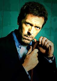 Hugh Laurie' Poster, picture, metal print, paint by Tom Cage