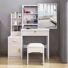 Shop for a stylish mirror with dresser that can double as a makeup dresser or vanity. Bedroom Furniture Vanity Desk Mirror Dressing Table Bedroom Dresser Set Mirror Cabinet Makeup Chair Tall Dressers For Bedroom Aliexpress