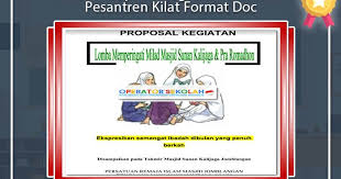 Proposal adalah sebuah dokumen yang ditulis oleh ketika seseorang perlu meminta izin untuk melakukan sesuatu atau rencana yang dituangkan dalam bentuk rancangan kerja. Contoh Proposal Kegiatan Ramadhan Pesantren Kilat Format Doc Operator Sekolah