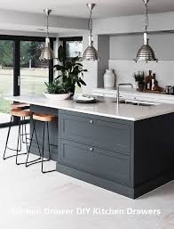 New Diy Kitchen Drawer Ideas Kitchendrawers Modern Kitchen Island Grey Kitchen Designs Kitchen Interior