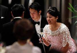 Japan S Former Princess Ayako Moriya R And Her Husband Kei Moriya C Toast With Crown Prince Naruhito At Their Wedding Banq Royal Brides Bride Photo Wedding
