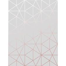Metro Prism Geometric Triangle Wallpaper Grey And Rose Gold Wow009 Geometric Wallpaper Geometric Triangle Wallpaper Gold Geometric Wallpaper