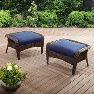 Better Homes Gardens Colebrook 4 Piece Wicker Patio Furniture Conversation Set With Swivel Chairs Walmart Com Outdoor Ottomans Better Homes And Gardens Outdoor Bistro Set