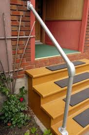Porch step railing exterior stair railing outdoor stair railing deck railing design deck railings iron railings porch handrails railing ideas cafe industrial pipe hand rail outdoor free standing stair railing | etsy. Simple Sturdy Exterior Stair Railing Simplified Building