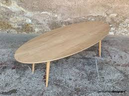 Table Basse Ovale Avec Plateau Et Pieds En Chene Massif Table Basse Ovale Table Basse Table Basse En Caisse