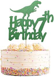 However, she wanted it to depict the heartbreaking moment when mufasa, one of the protagonists of the story, dies after being pushed off a cliff by his brother. Amazon Com Dinosaur Cake Topper 7 Glittery Happy 7th Birthday Dinosaur Cake Toppers For 7 Year Old Boys And Kids Roar Jurassic Park Dinosaur Themed Birthday Party Supplies Decorations Toys Games