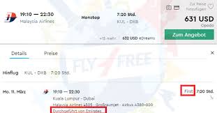 Search and compare airfares on tripadvisor to find the best flights for your trip to dubai. Hot Emirates First Class A380 From Kuala Lumpur To Dubai For Only 631 One Way Or 1263 Return