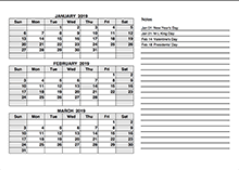 2019 Free Calendar Pdf Free Printable Templates