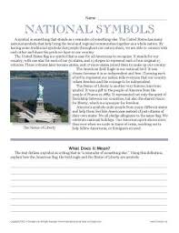 Sixth Grade Reading Comprehension Worksheet Us National Symbols National Symbols Sixth Grade Reading Reading Comprehension Worksheets