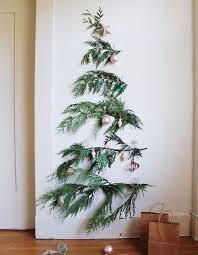 How To Decorate A Small Space For The Holidays Wall Christmas Tree Minimalist Christmas Small Space Christmas Tree