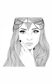 Follow My Outline Collection For More Images Like This Dessin Noir Et Blanc Dessins De Fille Dessin Tumblr