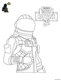 Coloriage Fortnite Battle Royale Personnage 4 à Imprimer Fortnite